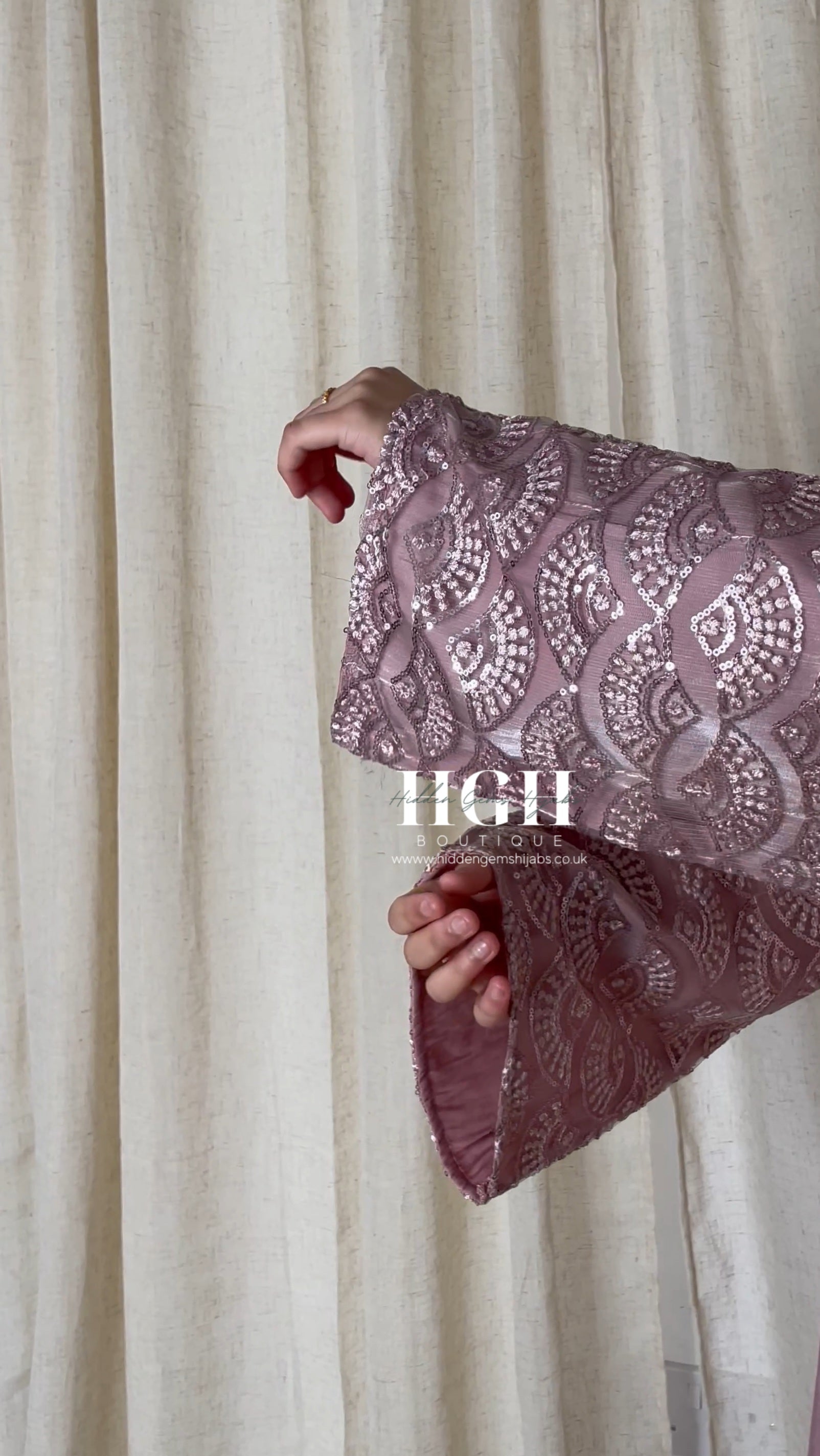 Sale Rose Lace Organza Abaya
