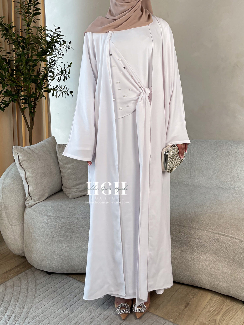 Sale | Embellished Abaya set | 3 Colours