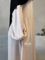 Cuffed sleeve closed Abaya |Cream