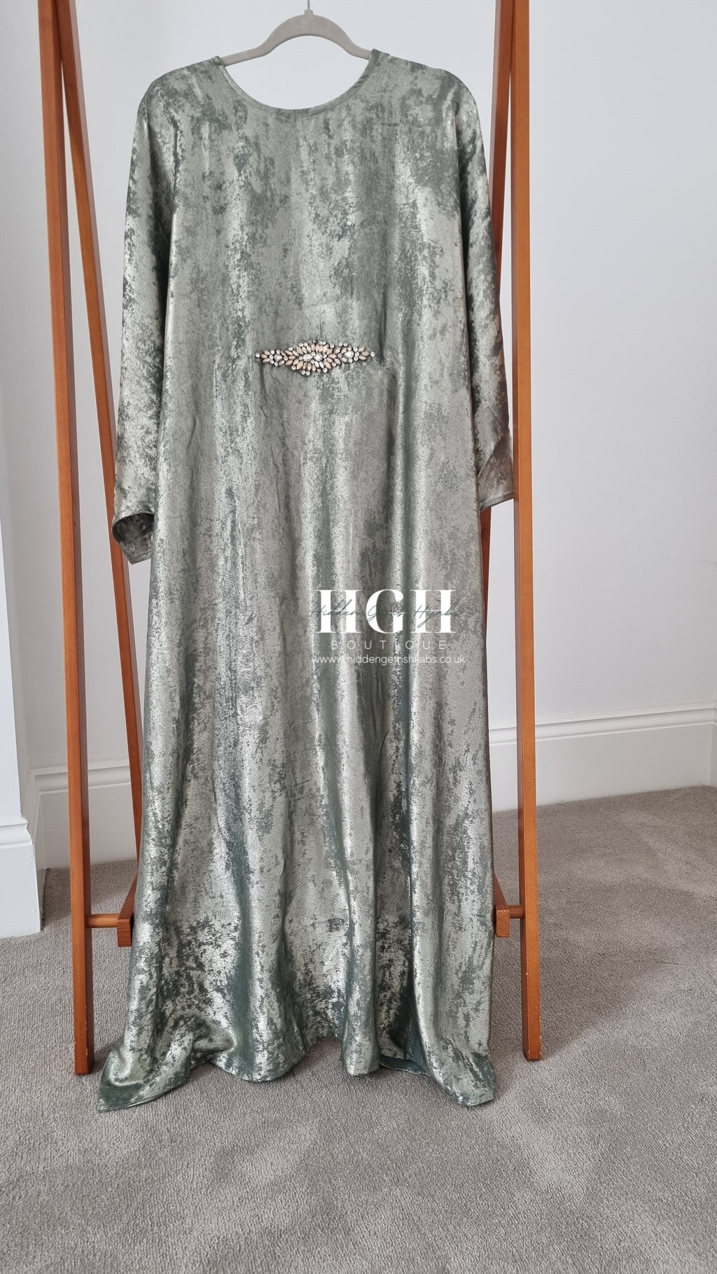 Sage Embellished Kaftan