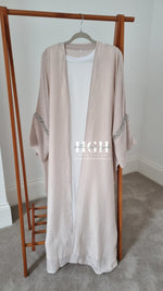 Oat Embellished Farasha Abaya