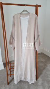 Oat Embellished Farasha Abaya