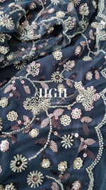 Aya Embellished Abaya | Sapphire