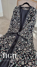 Aya Embellished Abaya | Onyx
