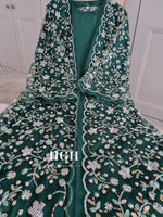 Aya Embellished Abaya | Emerald