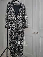 Aya Embellished Abaya | Onyx