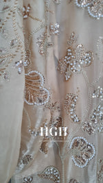 Organza Heavy Embellished Abaya | Butter Yellow
