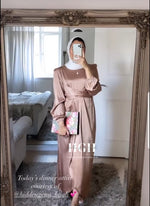 Sale | Noura Satin Wrap dress | Noir