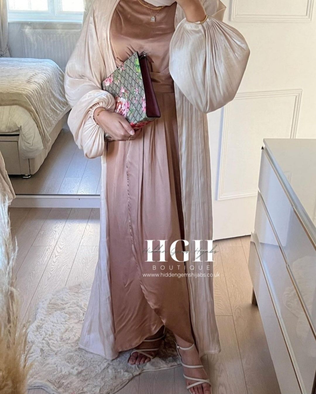 Sale | Noura Satin Wrap dress | Noir
