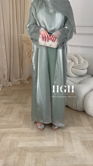 Sage Open Abaya 2