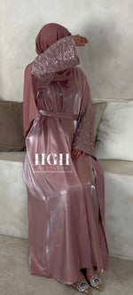 Rose Lace Organza Abaya