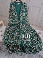 Aya Embellished Abaya | Emerald