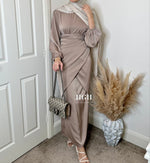 Sale | Satin wrap two piece dress | 6 Colours