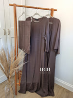 Sale 3 piece Linen Abaya set | 4 Colours