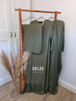 Sale 3 piece Linen Abaya set | 4 Colours