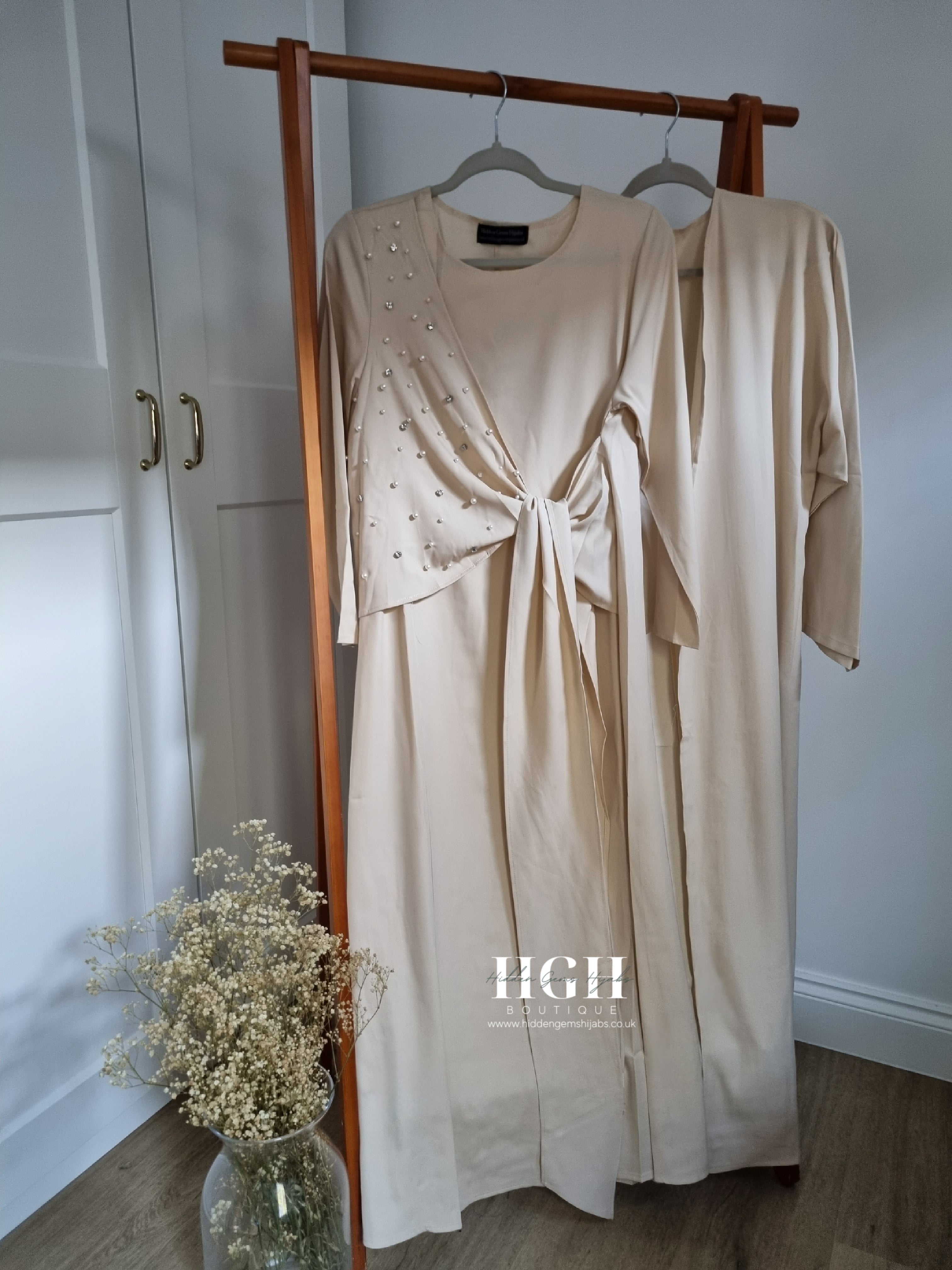 Sale | Embellished Abaya set | 3 Colours