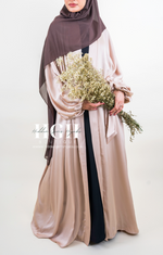 Sale Champagne Satin Open Abaya