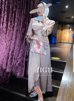 Noura Satin Wrap dress | Bronze