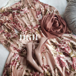 Satin Crinkle Hijab | Rosewood