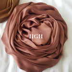 Satin Crinkle Hijab | Rosewood