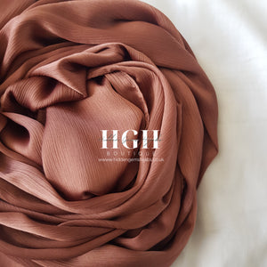 Satin Crinkle Hijab | Rosewood