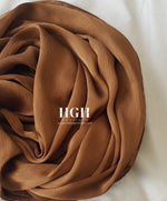 Satin Crinkle Hijab | Toffee