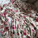 Saadhiya Vintage Frill Dress - Ivory Bouquet