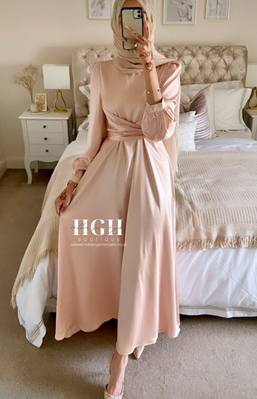satin dresses for hijabis SALE