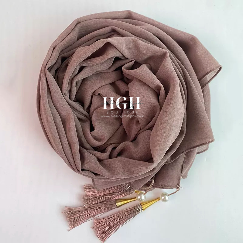 Georgette Tassle Hijabs | 5 Colours