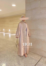 Sale Champagne Satin Open Abaya