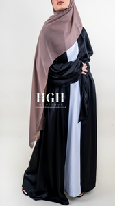 Sale Black Satin Open Abaya