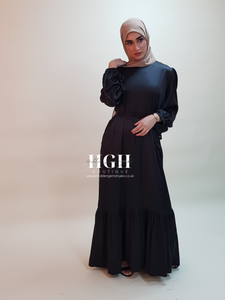 Aana Maxi Dress Black Hidden Gems Hijabs