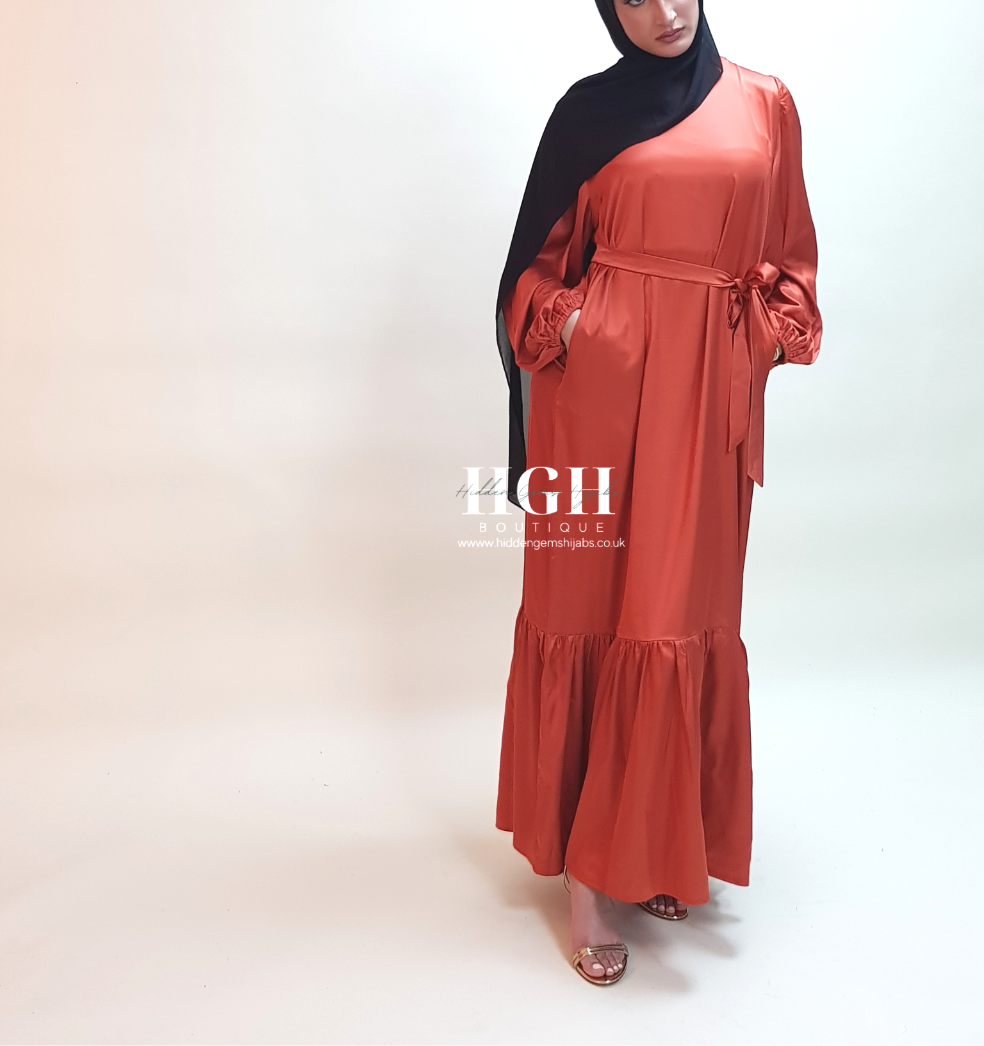 Aana Maxi Dress | Sunset Orange