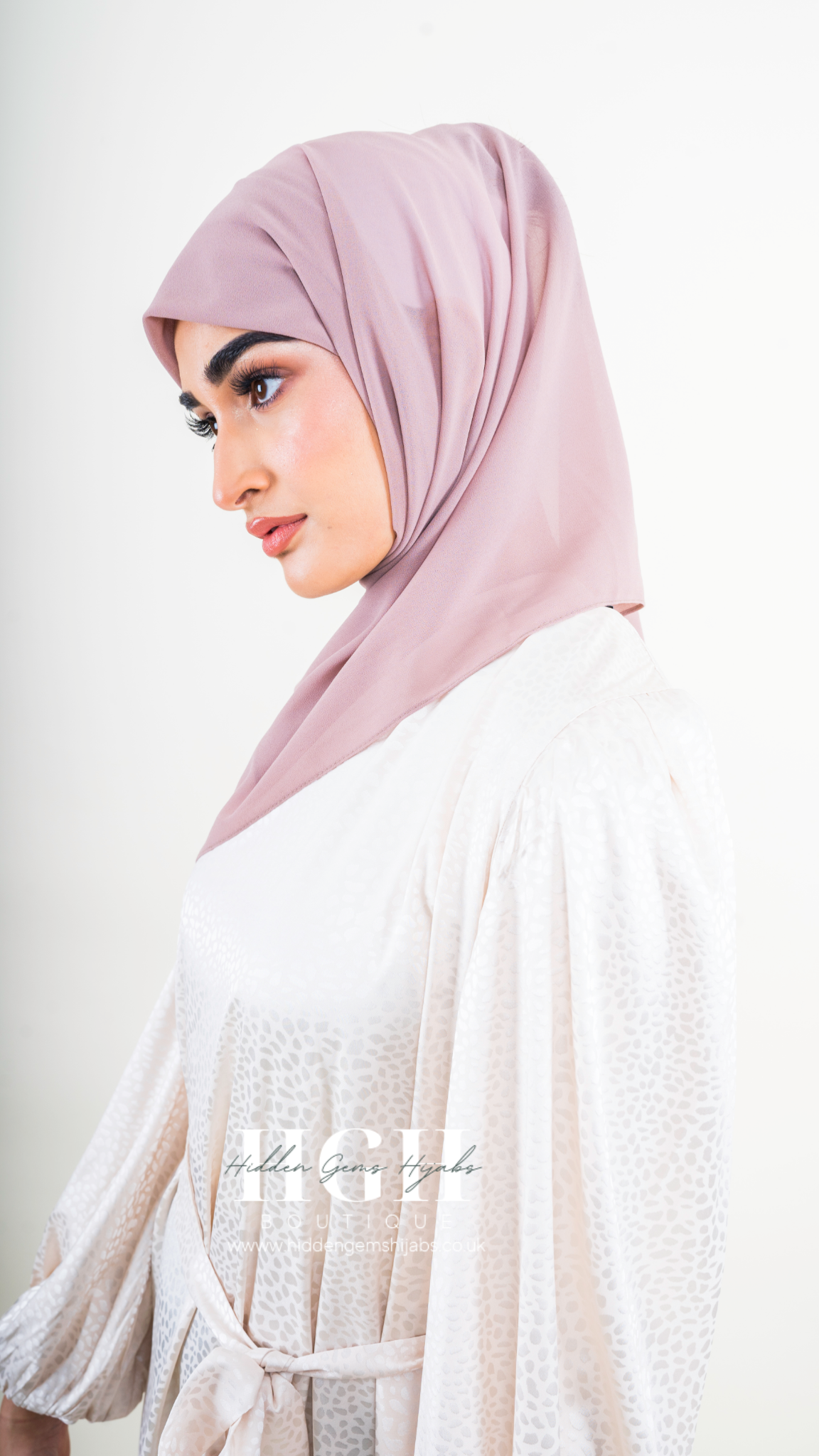 Zaina Satin Print Dress | Ivory